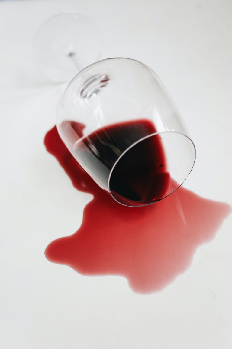 overturned wine glass