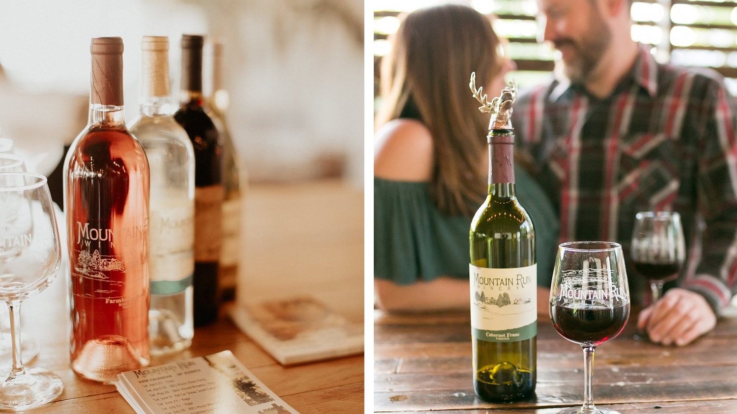 Duo Megan Rei Tasting room Wine bottles on the bar