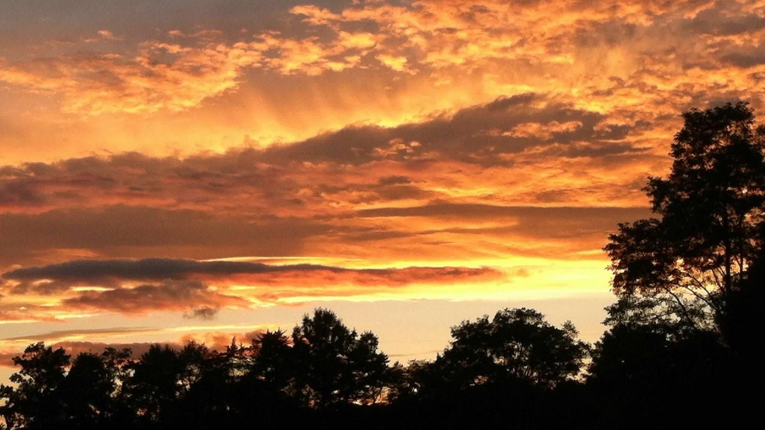 Fiery sunset from tasting room Sunset colors