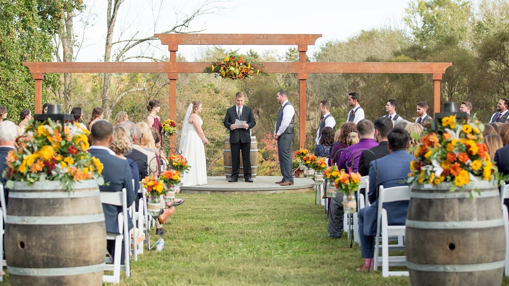 Wedding Ceremony at Mountain Run Winery