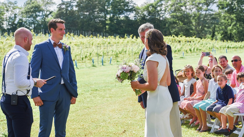 Wedding Ceremony at Mountain Run Winery